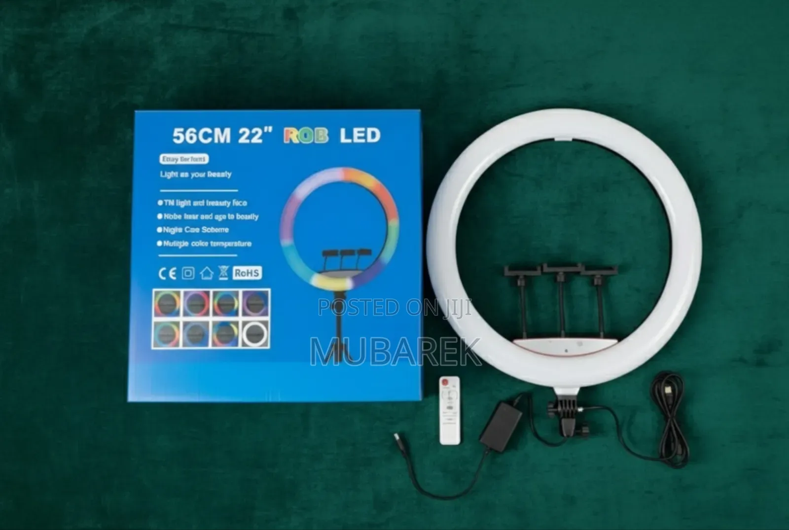 22 Inch RGB Dimmable Circle Light Pro Video Conference Lighting.
