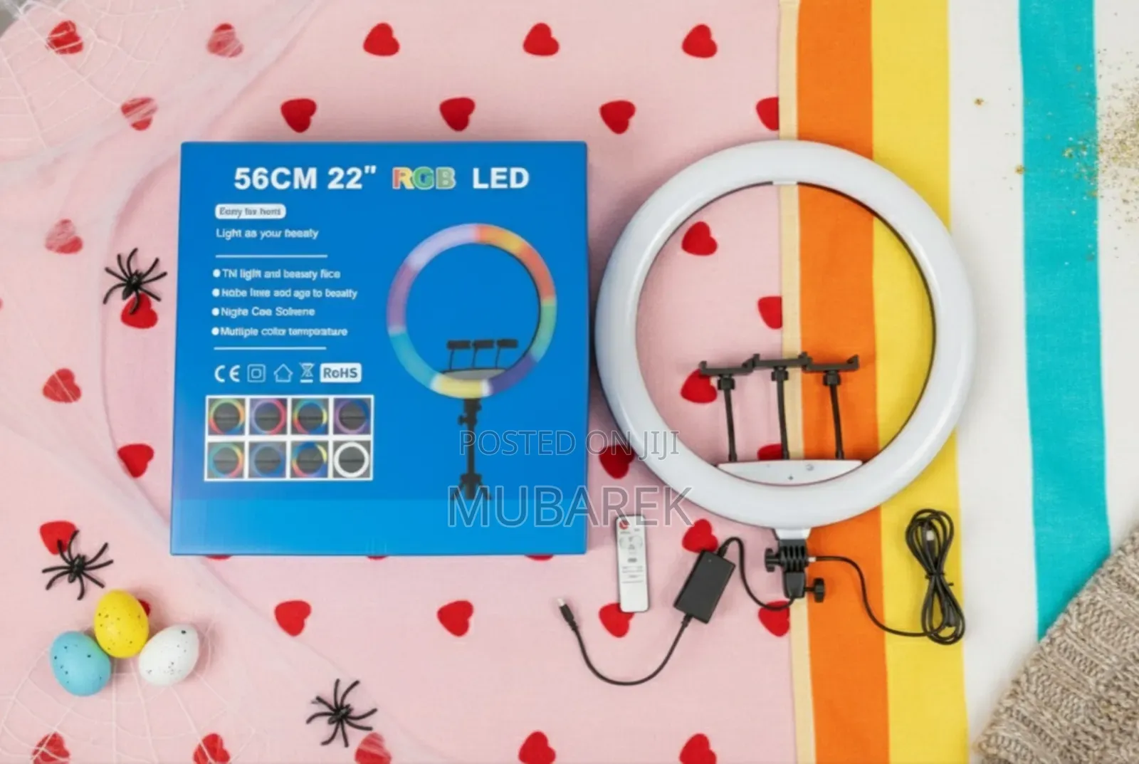22 Inch RGB Dimmable Circle Light Great for Online Teaching Light.