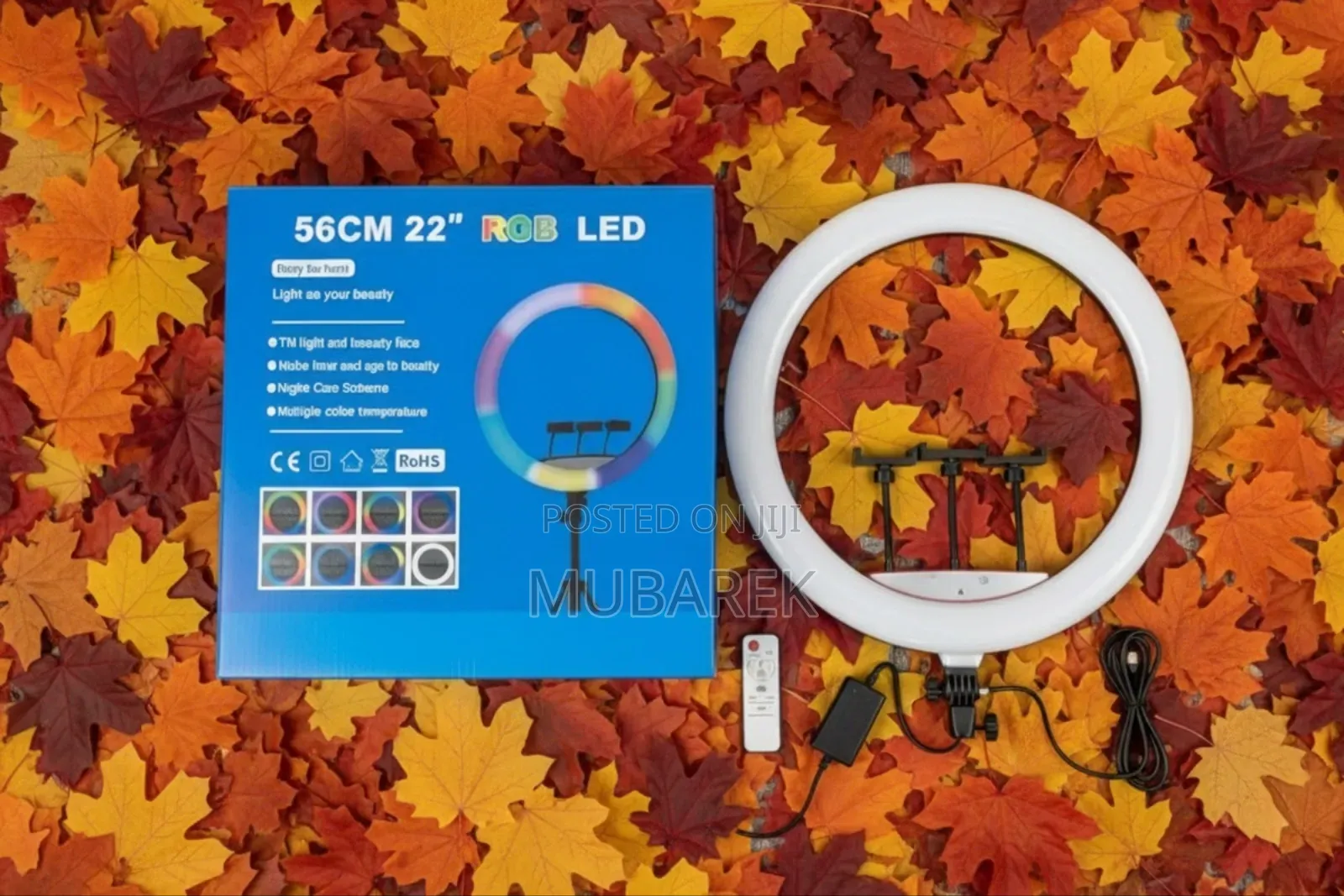 22 Inch RGB Dimmable Circle Light Multi-Purpose Photo Video Light.