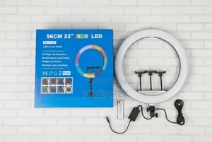 Photo - 22 Inch RGB Dimmable Circle Light Color Filter Effects Video
