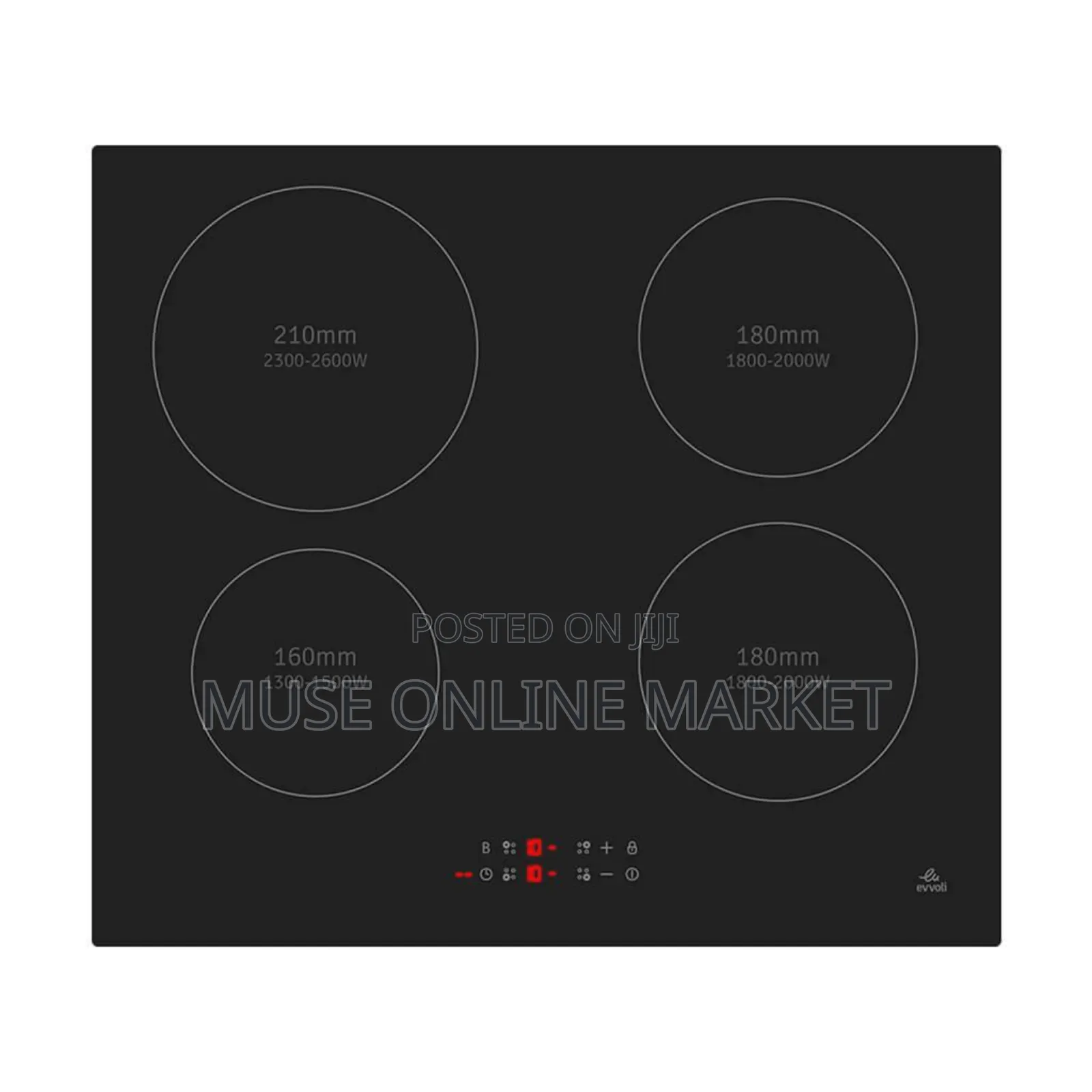 Evvoli Built-in Induction 4 Hob Burners