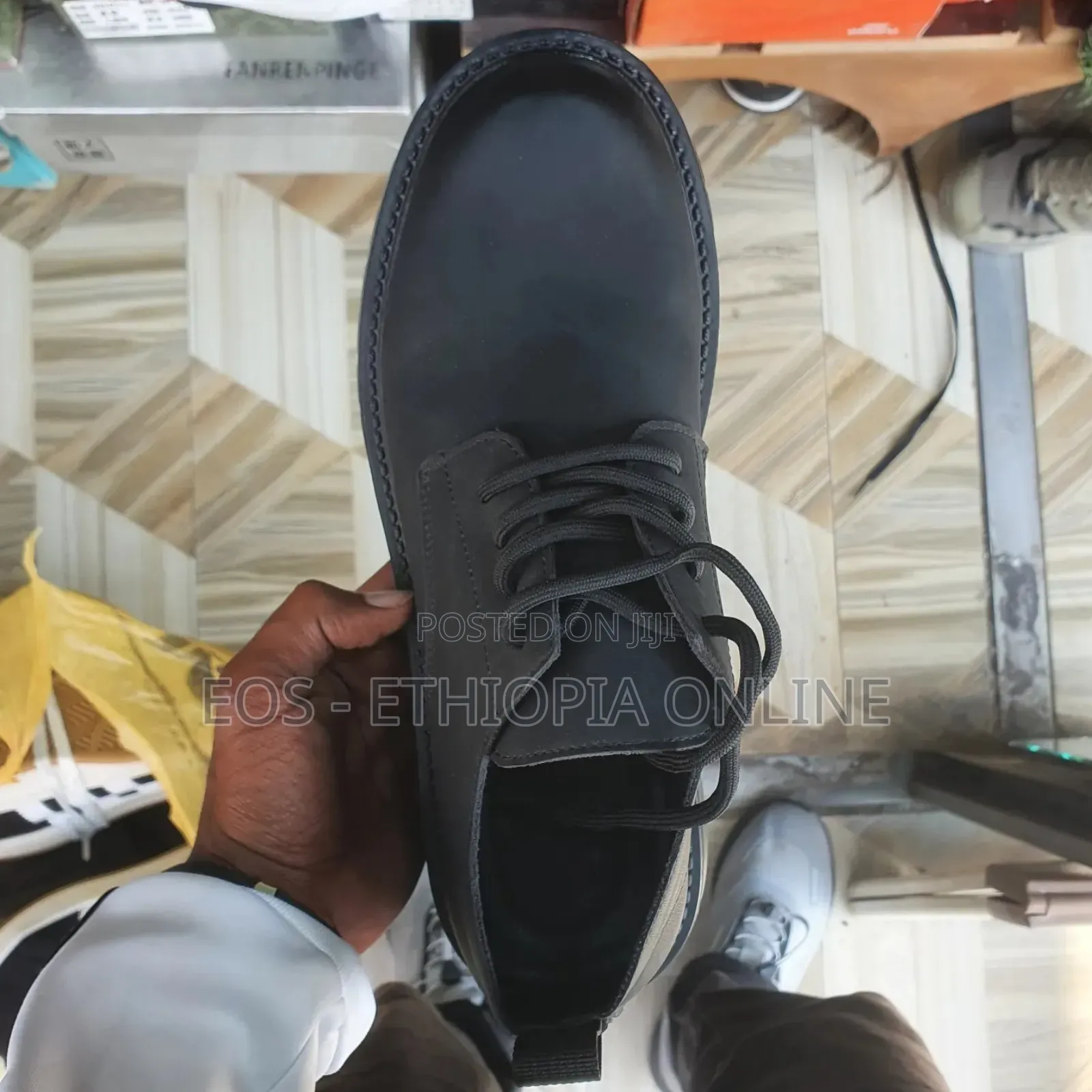 Classic Black Chunky Derby Shoe [On Hand]