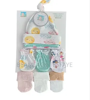 9pc ( 3 Caps 3 Mitten 3 Pairs of Socks )