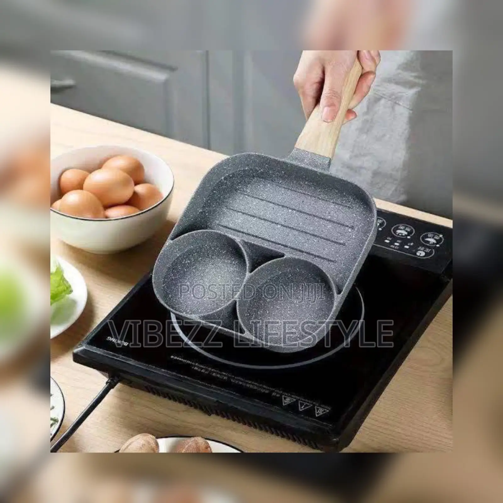 3 in 1 Flat Bottom Omelette Egg Pan