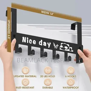 Door Hanger Hook With A "Nice Day" Cartoon Panda Design