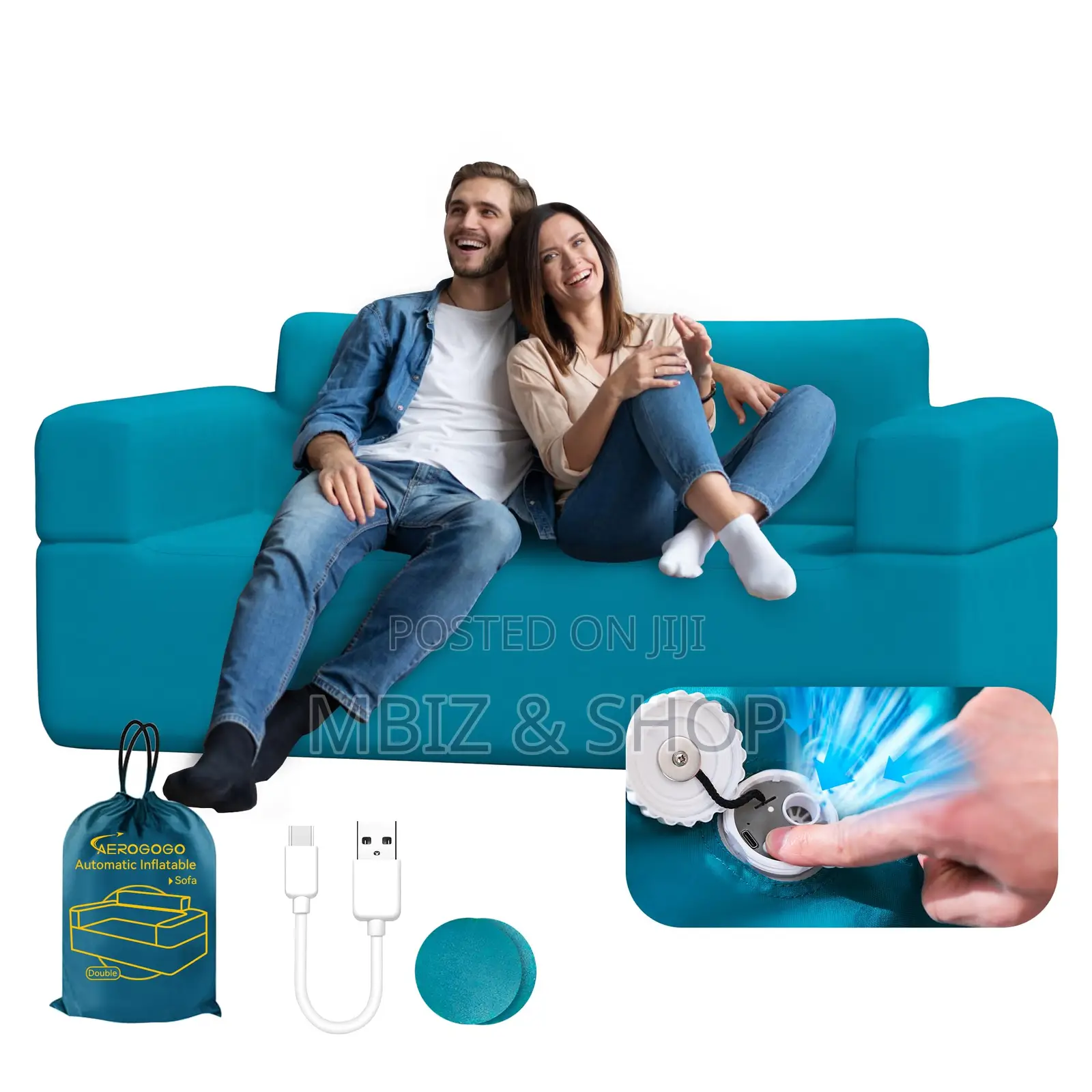Inflatable Portable Sofa Cushion