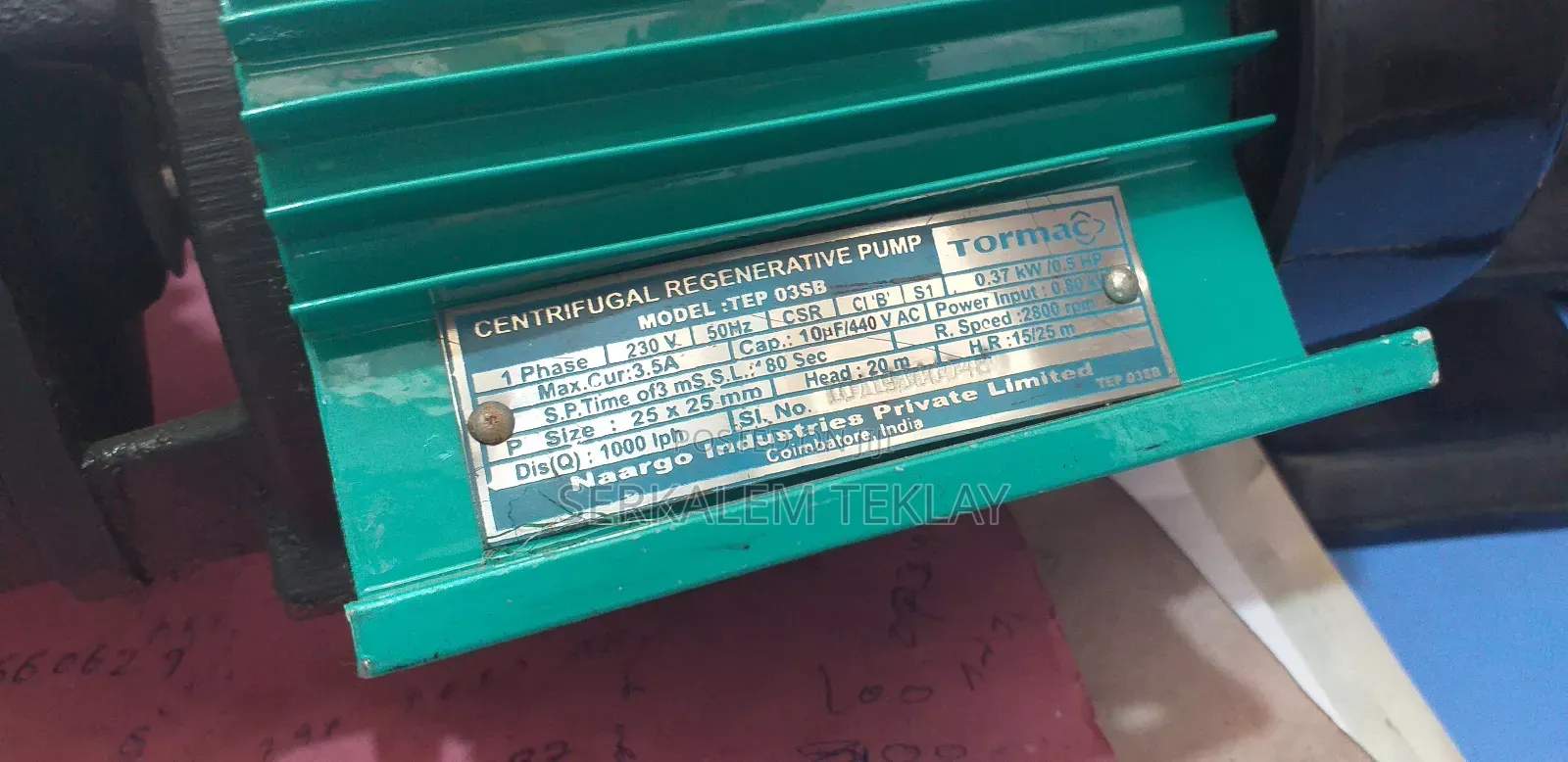 Tormac 0.5hp Water Pump Made in India