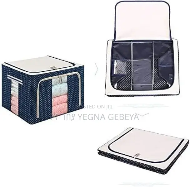 Large Capacity Clothes Storage Bag – Thick Fabric Organizer Box