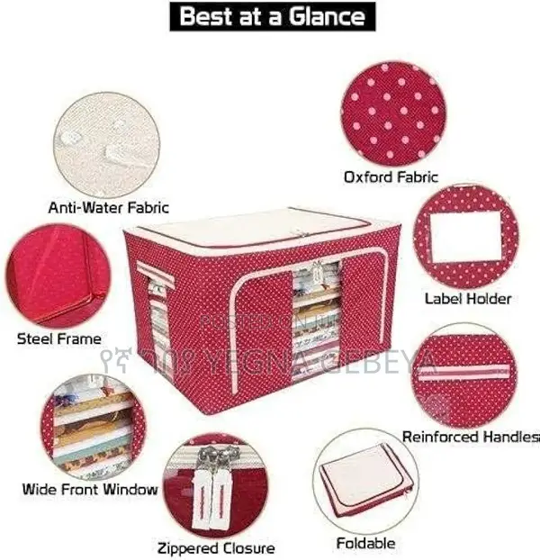 Large Capacity Clothes Storage Bag – Thick Fabric Organizer Box