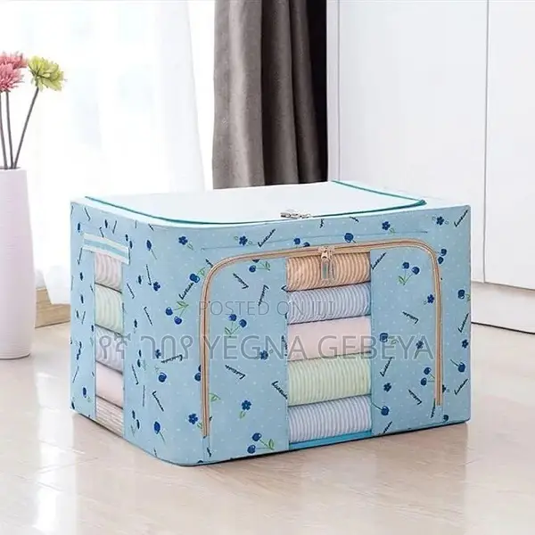 Large Capacity Clothes Storage Bag – Thick Fabric Organizer Box