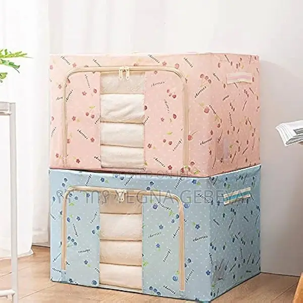 Large Capacity Clothes Storage Bag – Thick Fabric Organizer Box