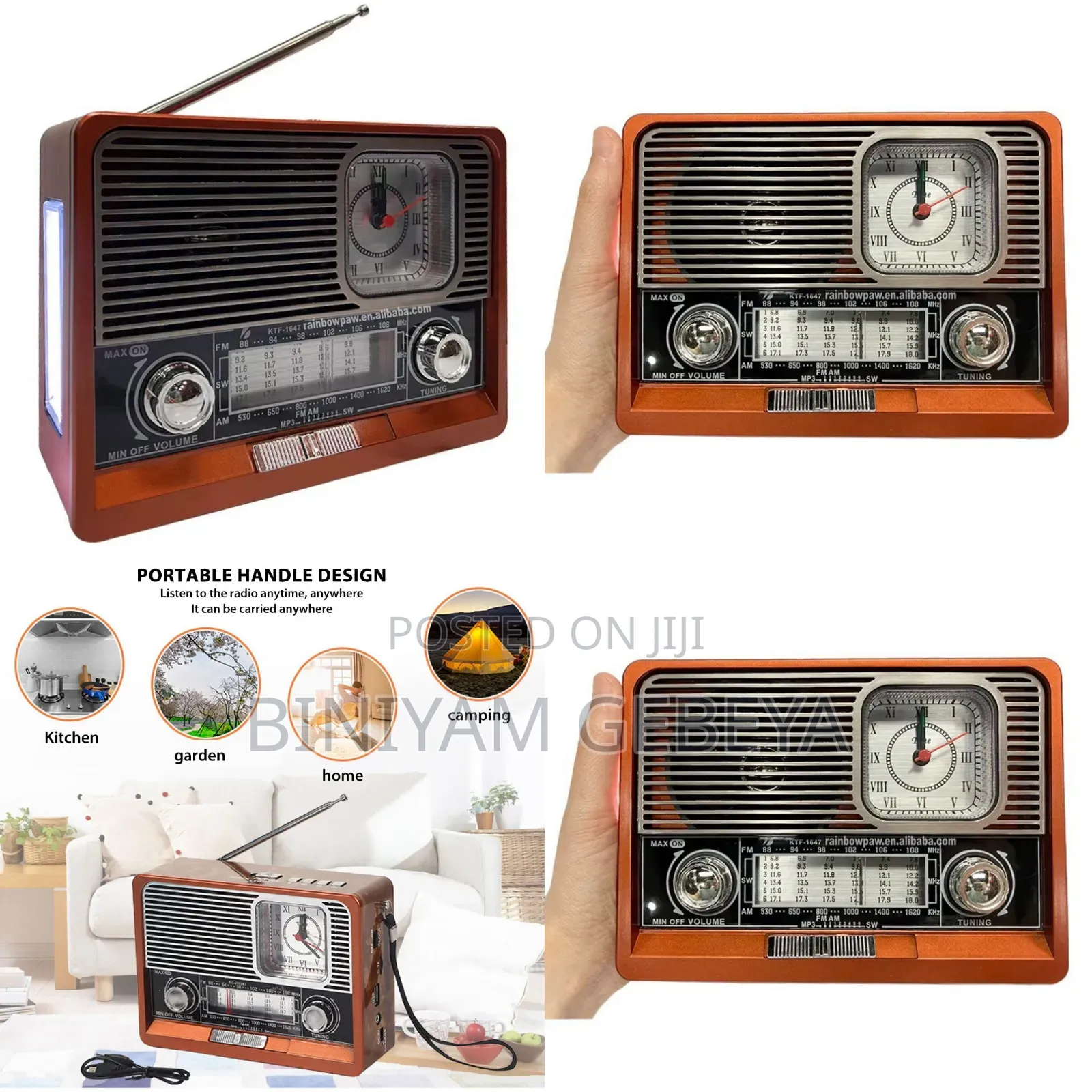 New Style Portable Radio With Bluetooth Speaker Led Flashlight