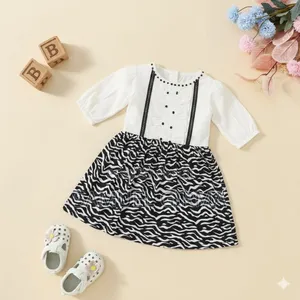 Photo - Mk- 0398 Toddler Girls Zebra Cute Dress Size: 2-5 Years