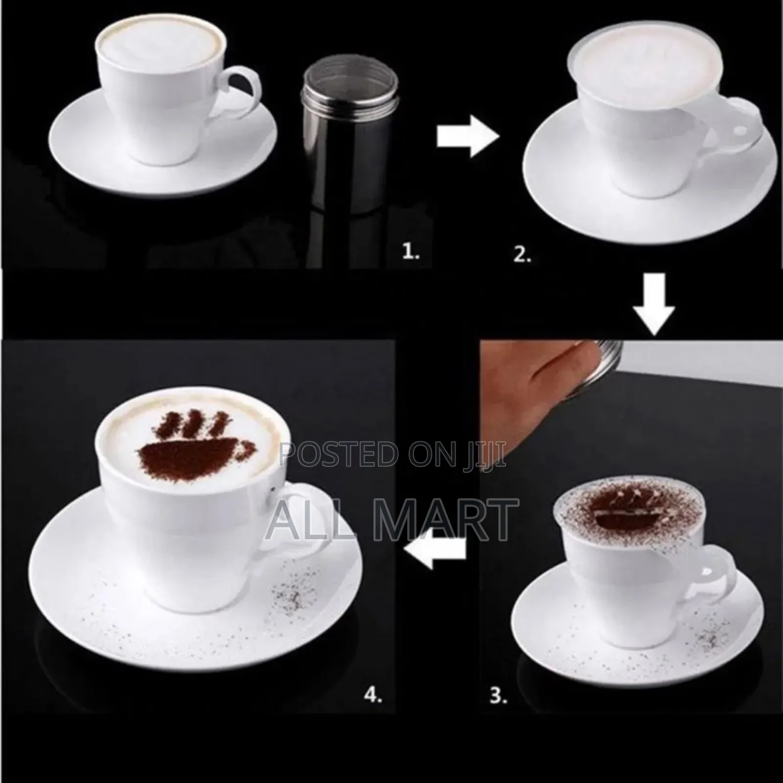 Coffee And Cappuccino Foam Latte Plastic Decorative Stencils