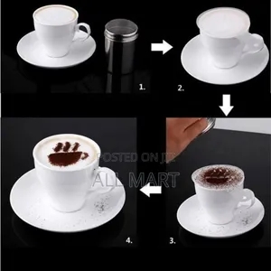 Coffee And Cappuccino Foam Latte Plastic Decorative Stencils
