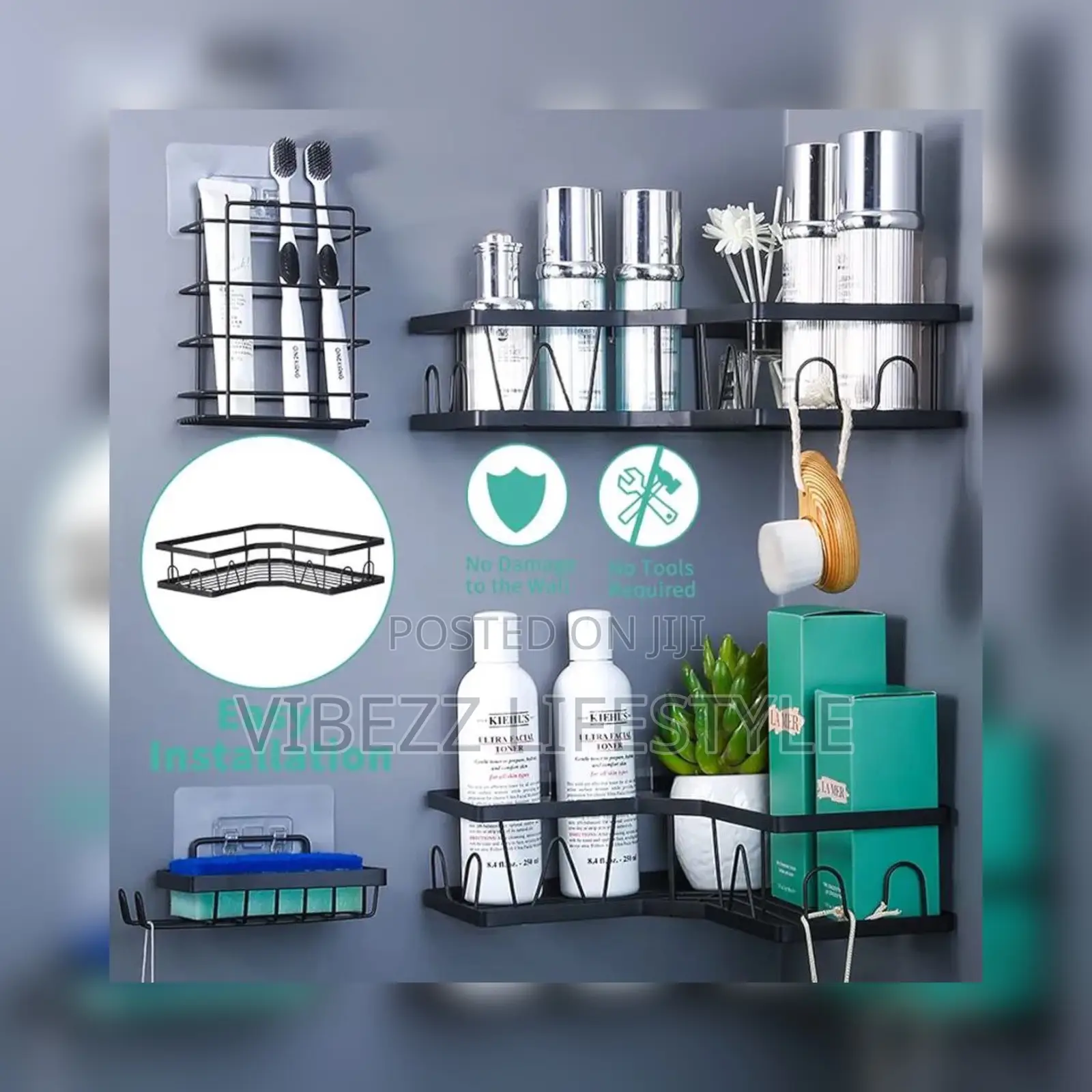 Corner Shower and Kitchen Organizer Caddy