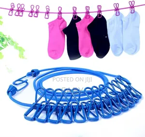 Multicolour Elastic Proffitos Clip Cloth Drying Rope