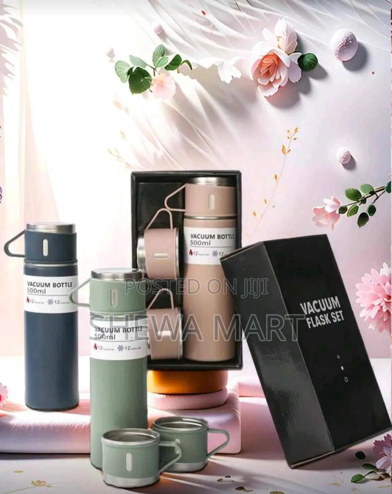 Vacuum Insulated Tumbler Set, Thermal Coffee/Water Bottle Gift Set For