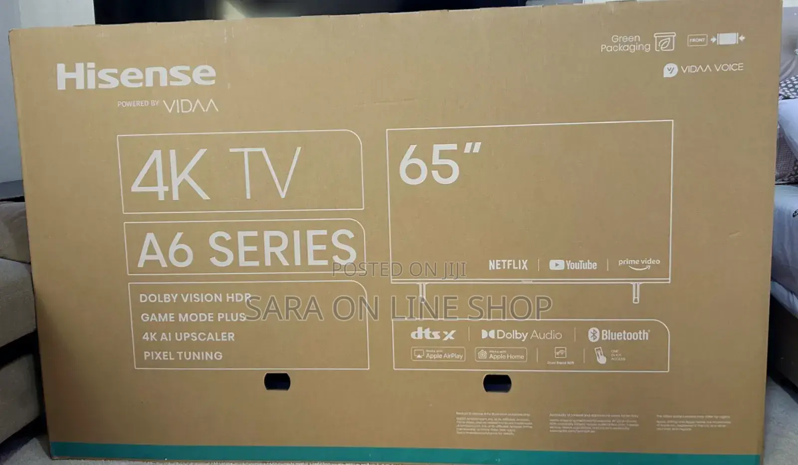 Hisence 65" A6 Series New 2025 10 Years Warranty Free Delivery