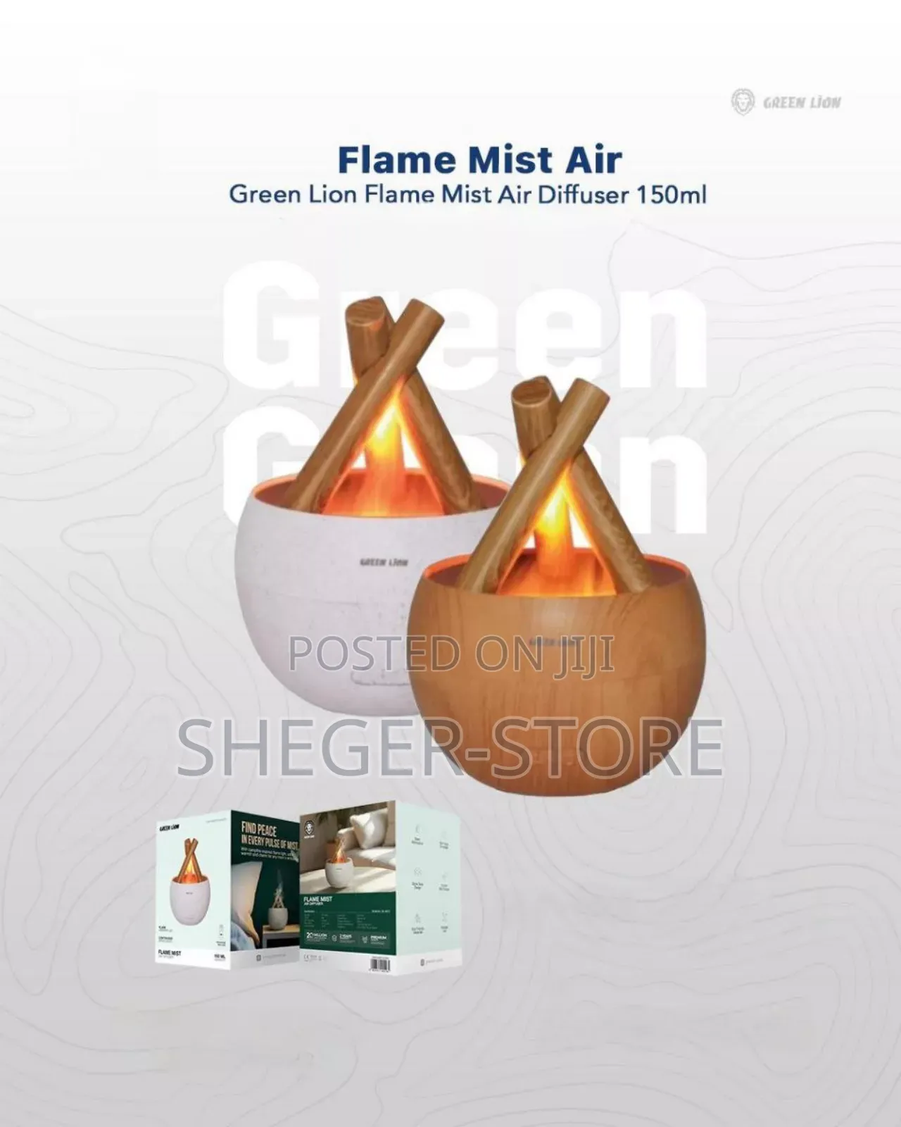 High Class Green Lion Flame Mist Air Diffuser ( ለቤት መልካም መዓዛን የሚሰጥ )