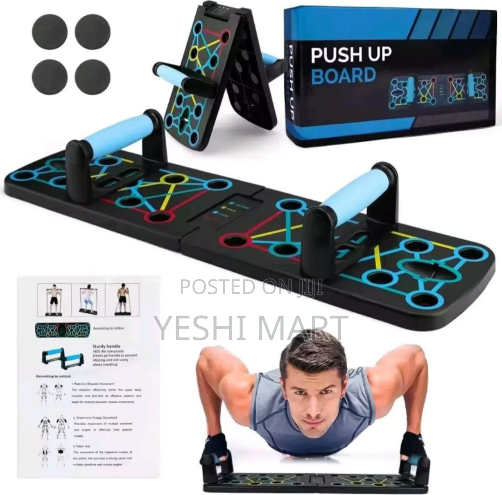 Multi-Functional Home Fitness Equipment, Ergonomic Push-Up Training