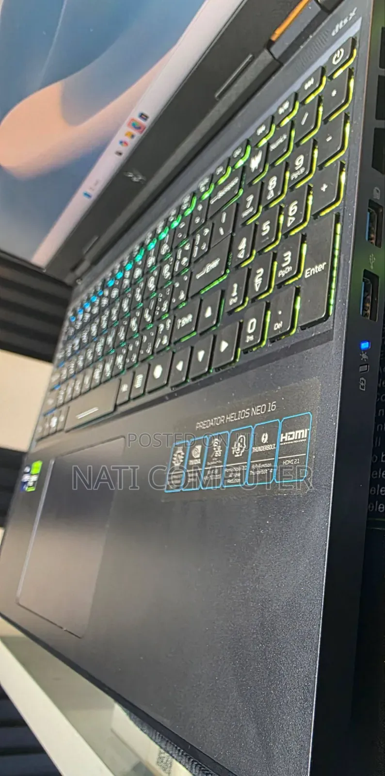 New Laptop Acer Predator Helios Neo 16 16GB Intel Core I9 SSD 1T