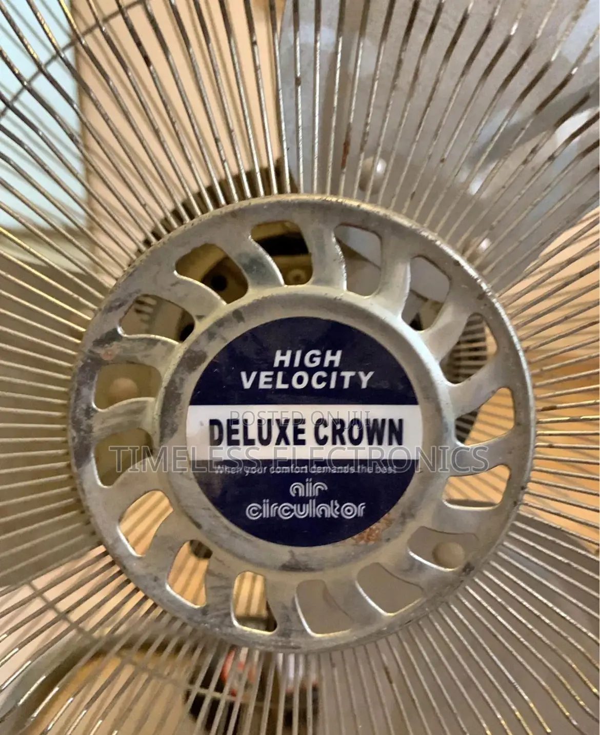  Delux Crown Standing Fan – Powerful Cooling Elegant Design!