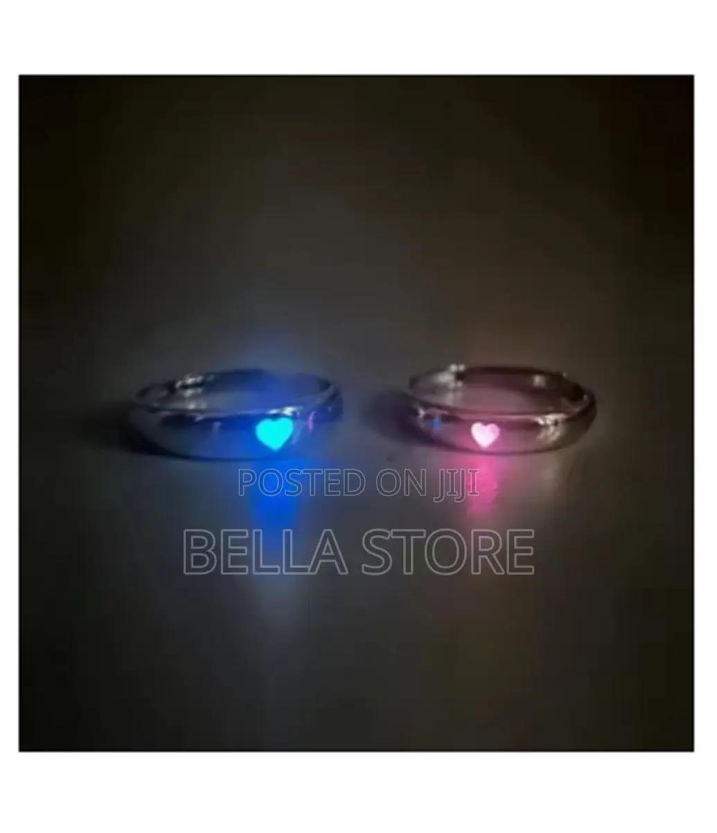 Blue Pink Luminous Ring For Couple Creative