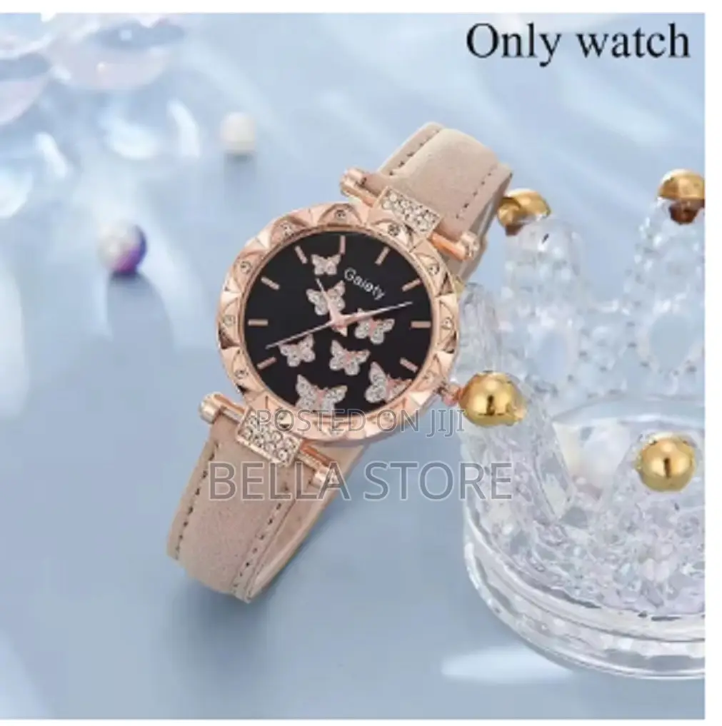 Gaite 6/1pcs Set Women Watch Ring Necklace Earrings Bracelet