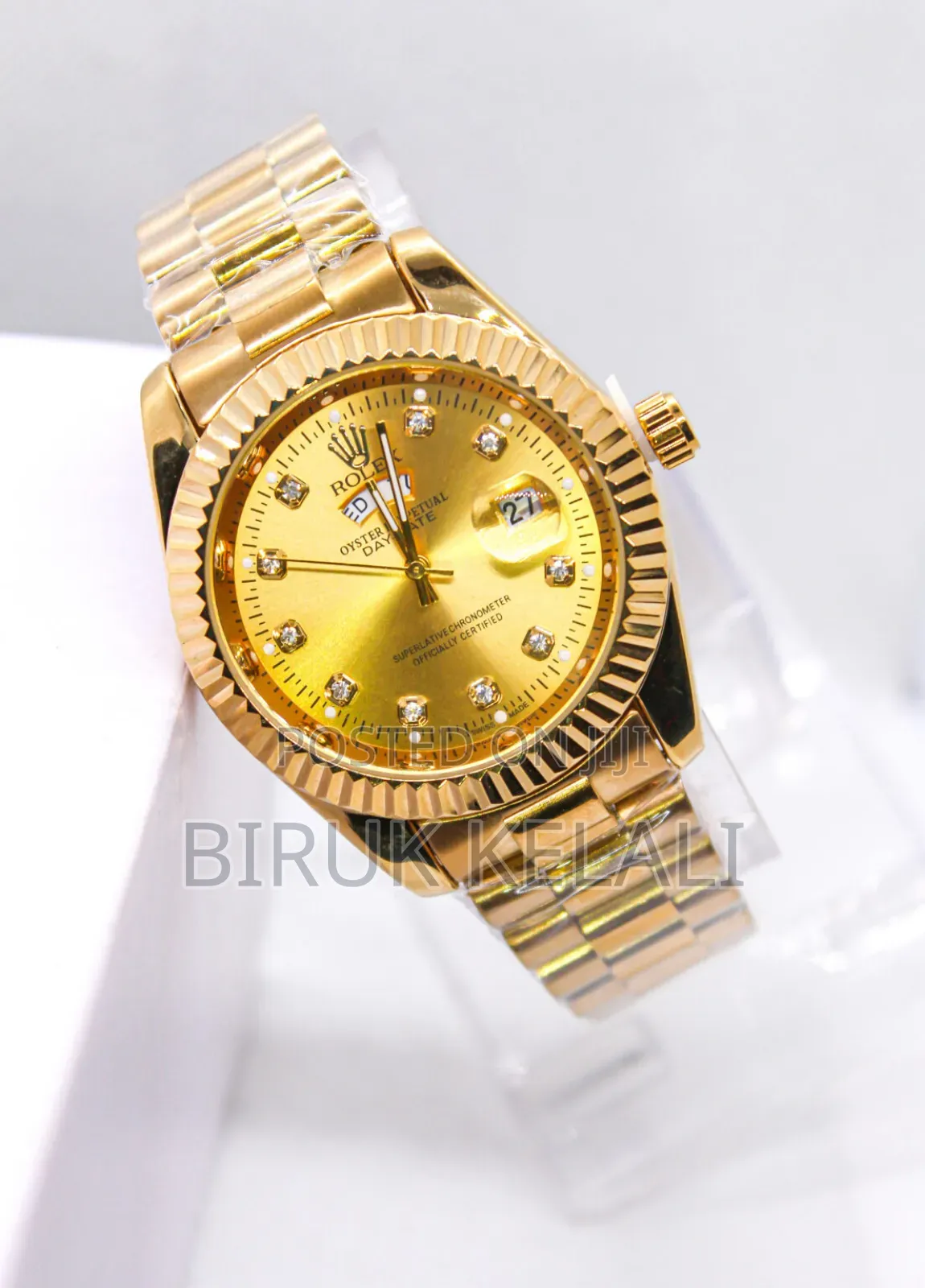 Premium RLX Day-Date Gold Men's Watch
Price :