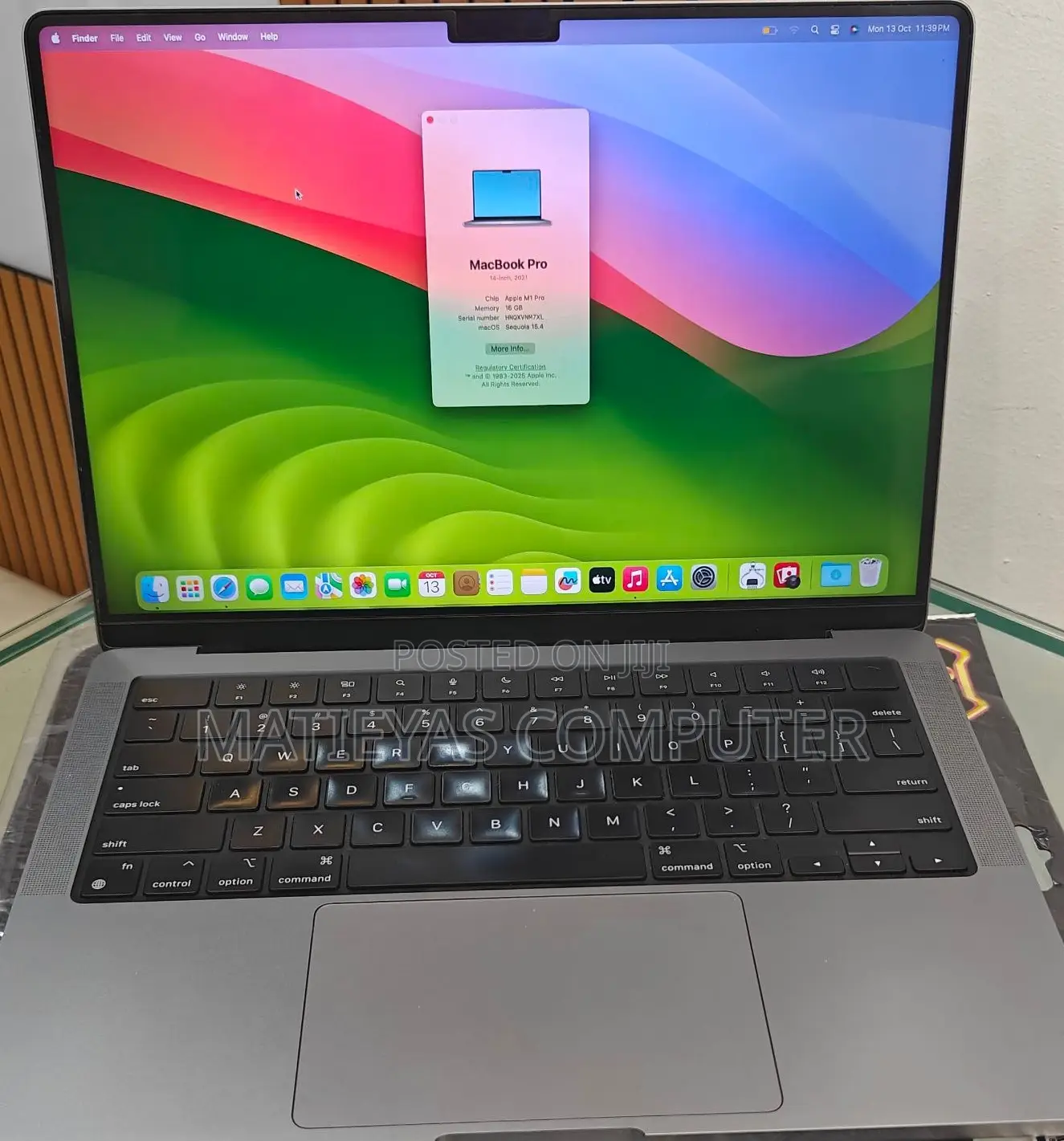 New Laptop Apple MacBook Pro 2021 M1 16GB Apple M1 SSD 512GB