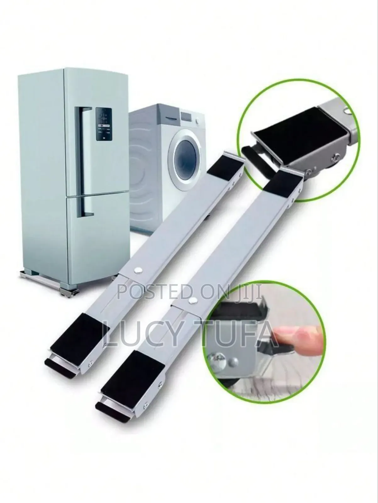 Adjustable Moving Roller Wheels Stand With Brake.