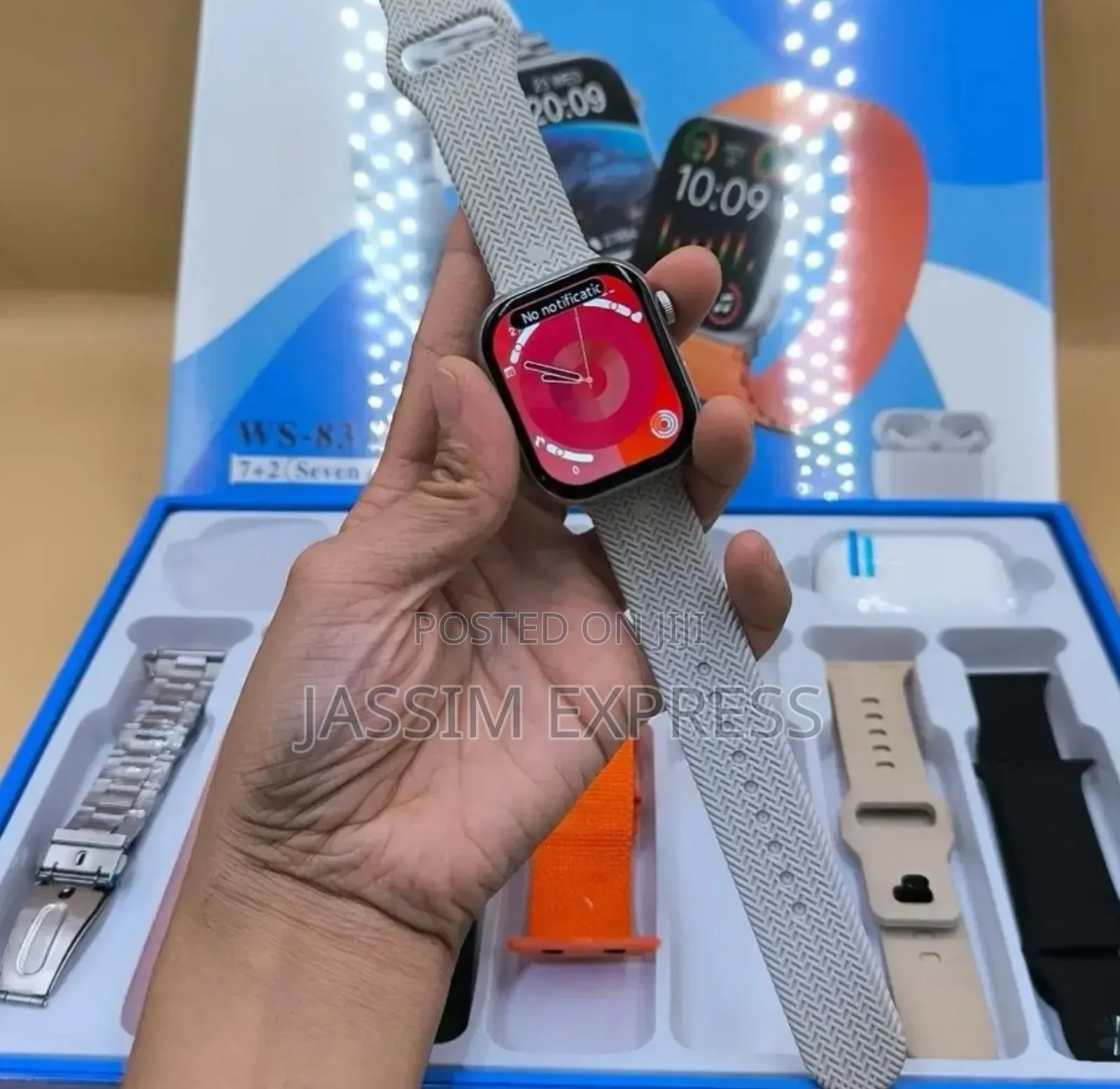 7 ማሰሪያዎች ያሉት Series 9 Smart Watch With High Quality Airpods