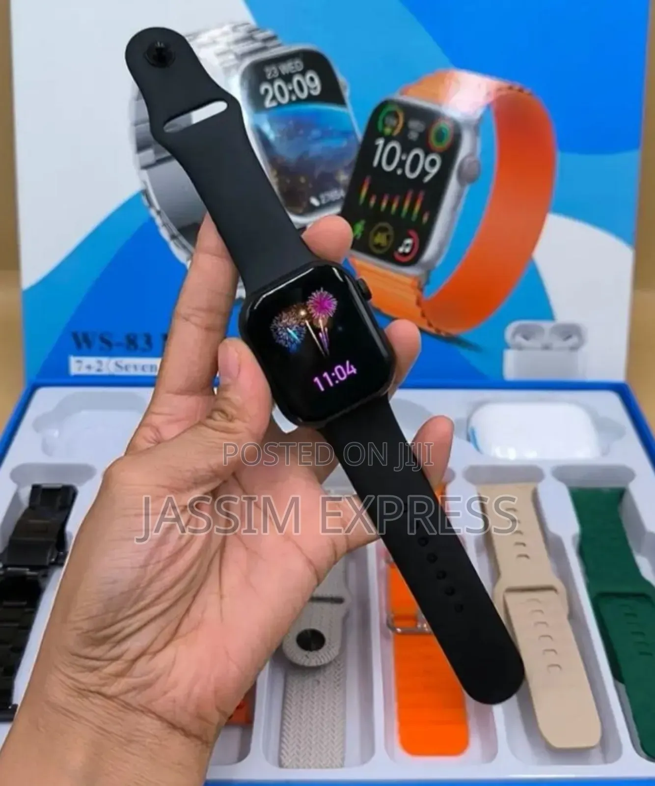 7 ማሰሪያዎች ያሉት Series 9 Smart Watch With High Quality Airpods
