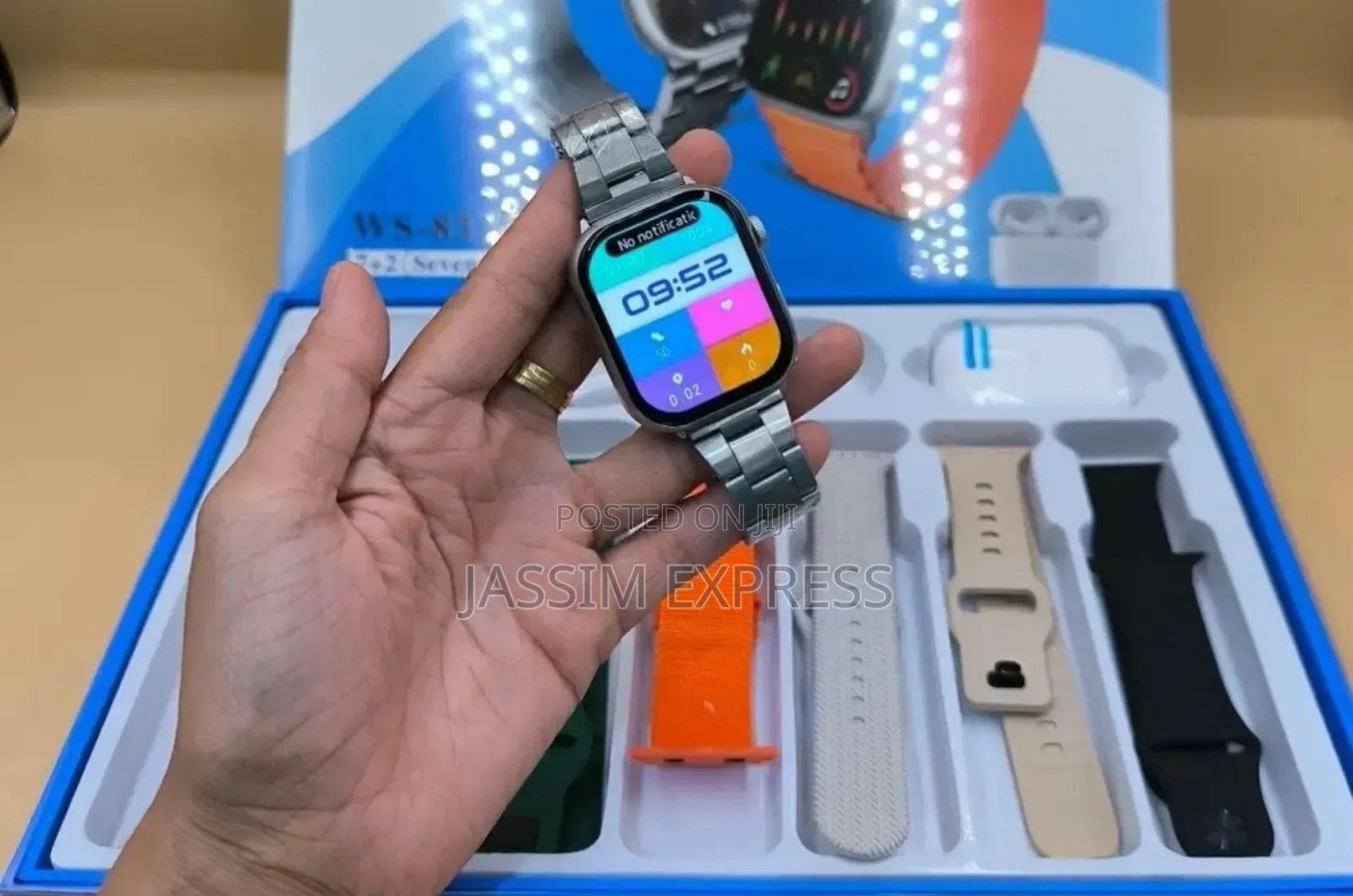 7 ማሰሪያዎች ያሉት Series 9 Smart Watch With High Quality Airpods