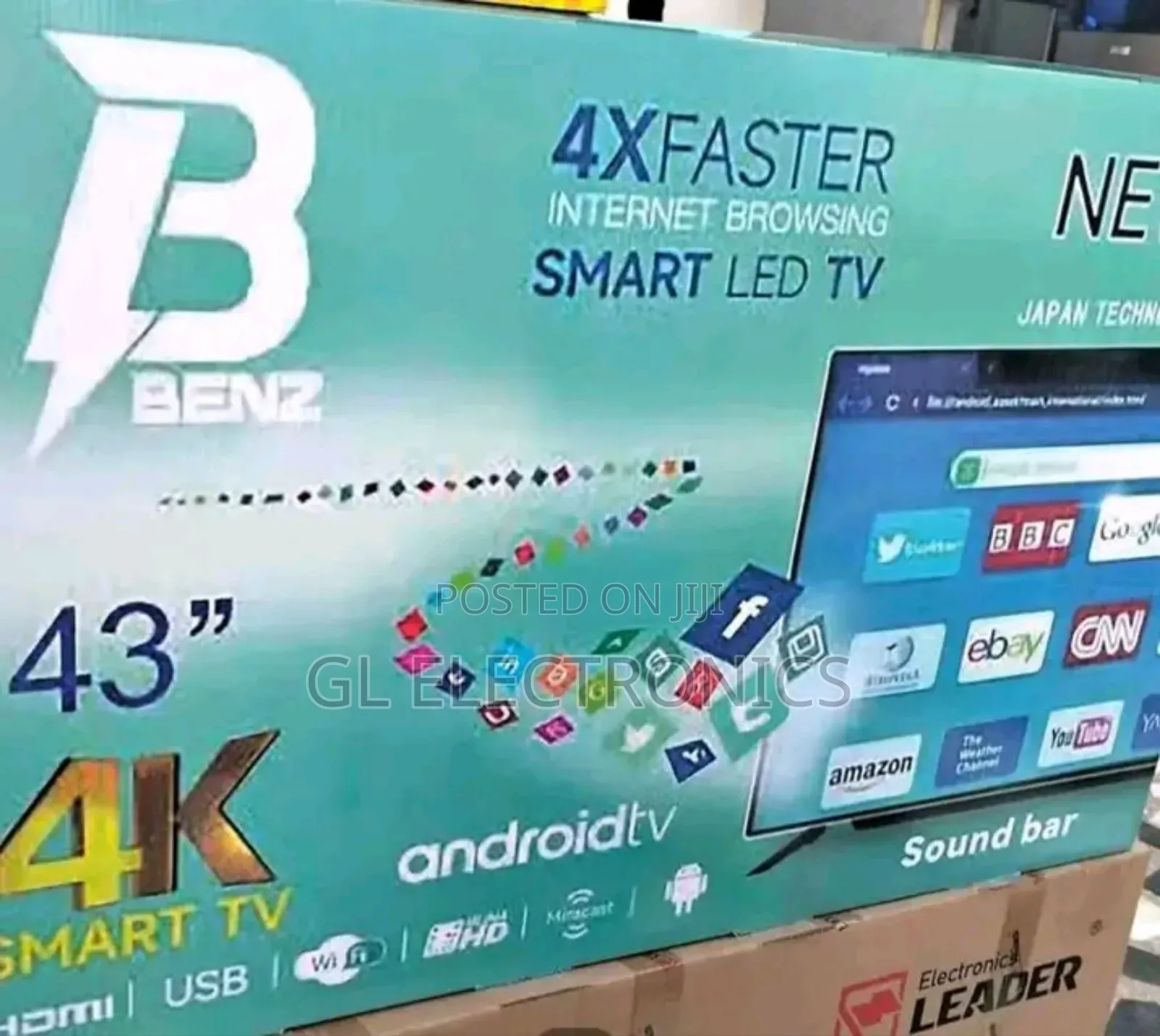 Benze 43 Inch Double Glass