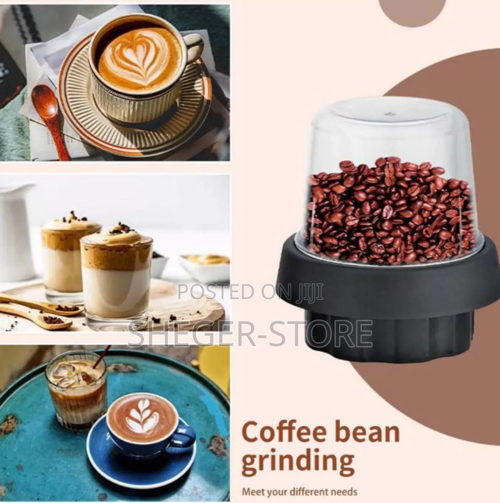 Sokany 3 In1 Blender /Grinder የጁስ የቡና የቅመም መፍጫ ( Three Pieces)