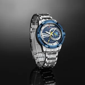 Naviforce Silver Stainless Steel Chronograph Watch