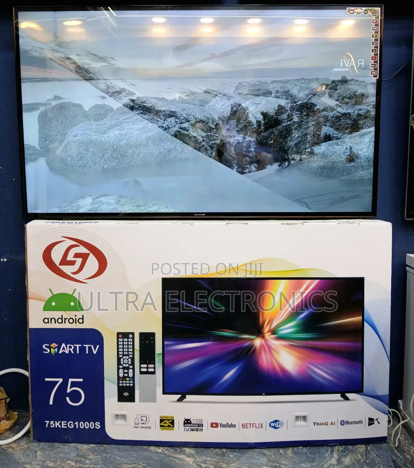 Lj 75 Inch Double Glass Smart Ultra Uhd Tv Youtube Accsse