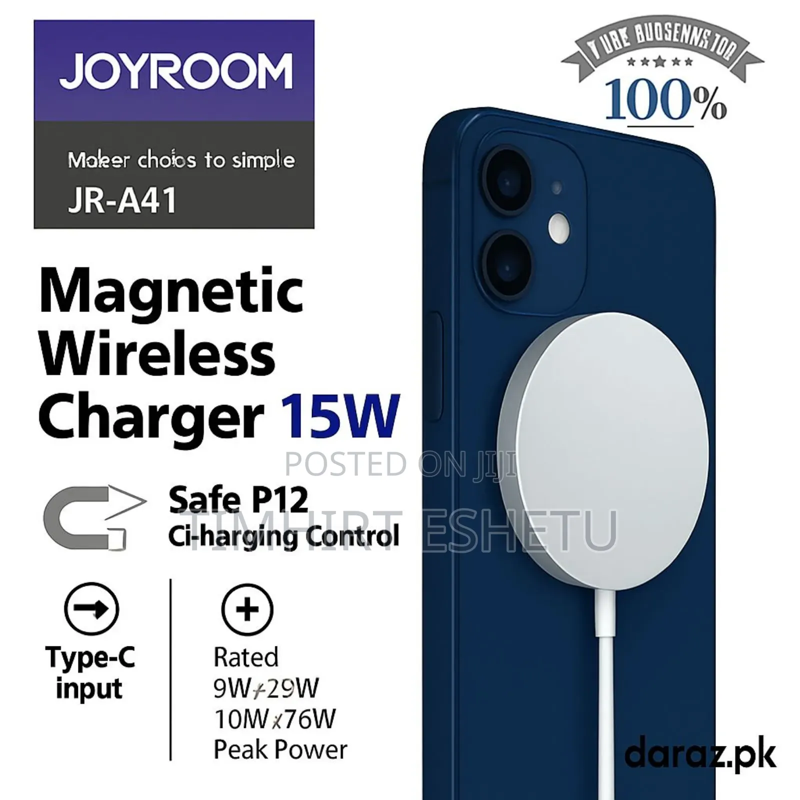 Joyroom 15w Magnetic Wireless Charger (Jr-A41)