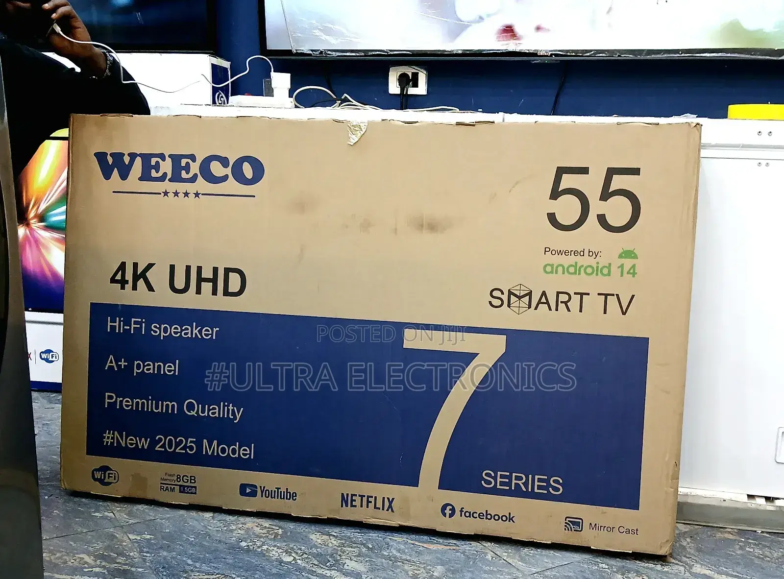 Weeco 55 Inch Smart Double Glass Smart 7 Series Tv