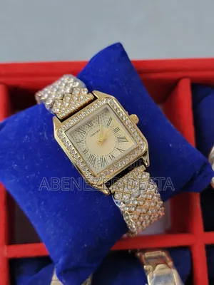 Photo - Women's Square Quartz Watch With a Full Stone Design