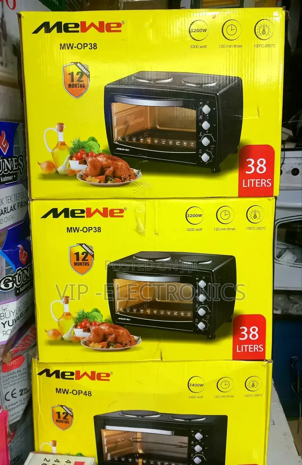 Mewe Mini Oven 38liter 2hot Plate