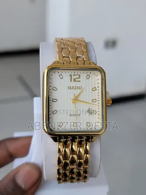 Photo - Ladies Watch Gold-Tone With White Rado Quartz Watch
