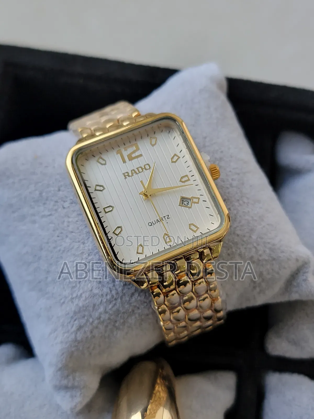 Ladies Watch Gold-Tone With White Rado Quartz Watch