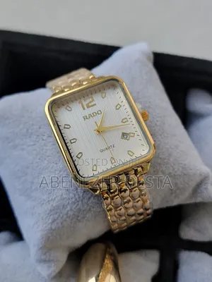 Ladies Watch Gold-Tone With White Rado Quartz Watch