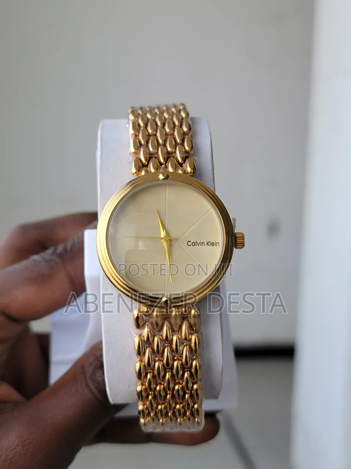 Calvin Klein Twisted Bezel Women's Watch With a Gold-Tone
