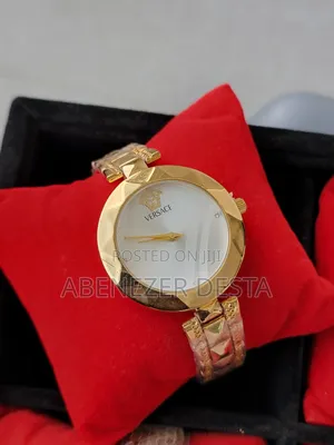 Versace Ve v-Circle Ladies' Gold- Tone Watch.