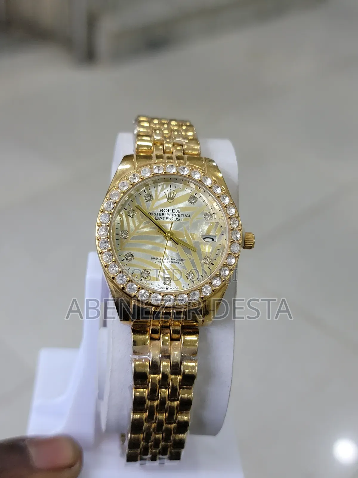 Rolex Oyster Perpetual Datejust With a Gold-Toned Bracelet,