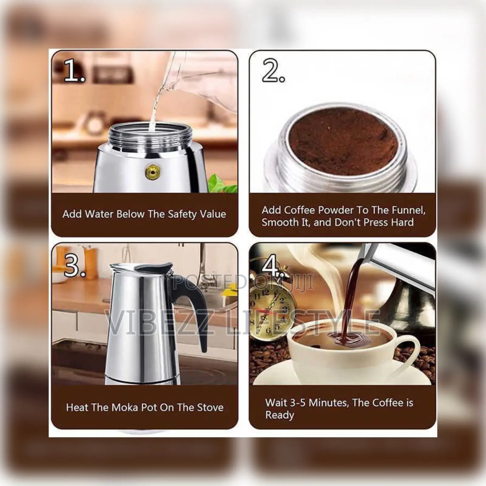 Stainless Steel Espresso Maker